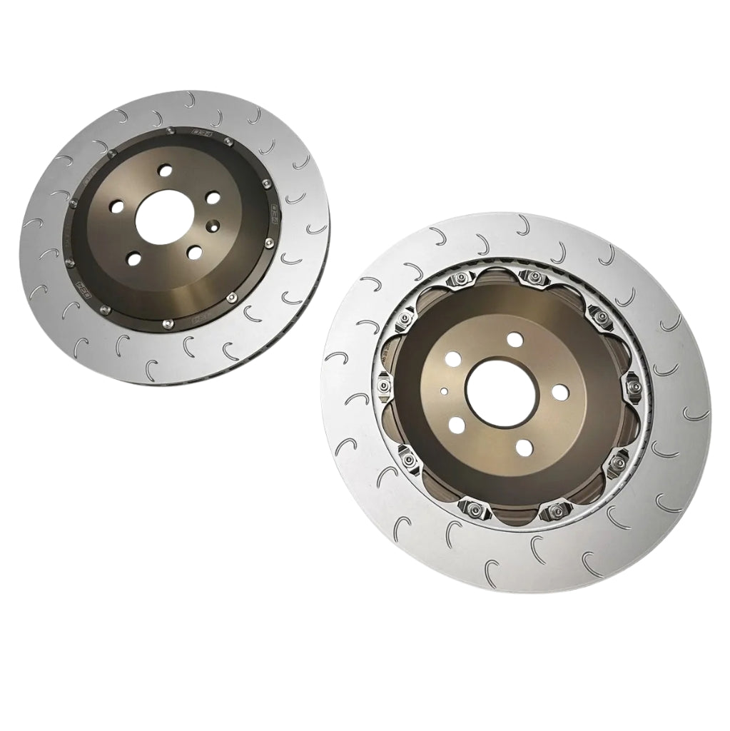 034 Motorsport : disques de frein arrière flottants en deux parties de 355 mm pour VW Golf R MK8 / Audi S3 8Y