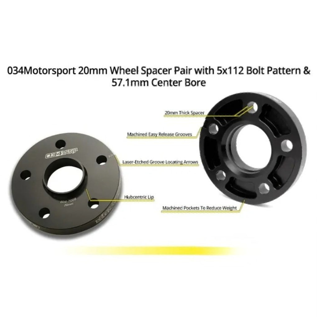 Kit d'entretoises de roue 034 Motorsport Dynamic+ Flush pour VW Golf / GTI