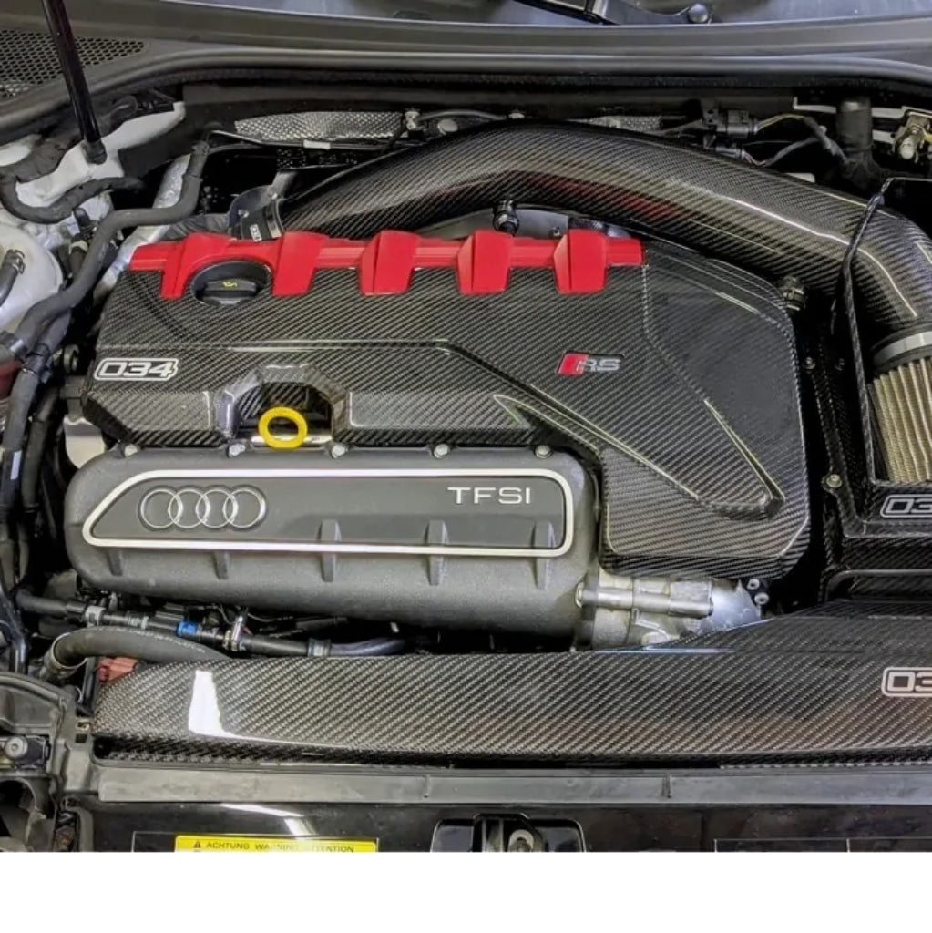 034 Motorsport : revêtement en fibre de carbone pour le capot moteur - Audi 8V RS3 / 8S TTRS