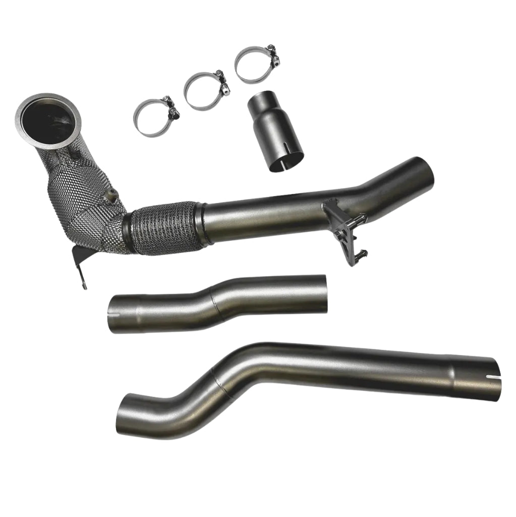 034 Motorsport - Edelstahl-Rennsport-Downpipe - VW Golf R / Audi S3