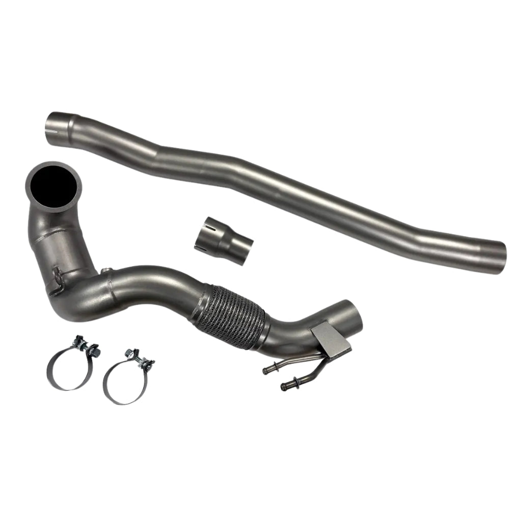 034 Motorsport - Edelstahl-Rennsport-Downpipe - VW Golf R / Audi A3
