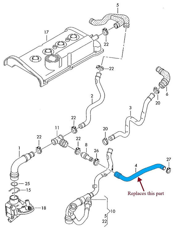 Creations Motorsport Intake Breather pipe Audi S3 8L 4