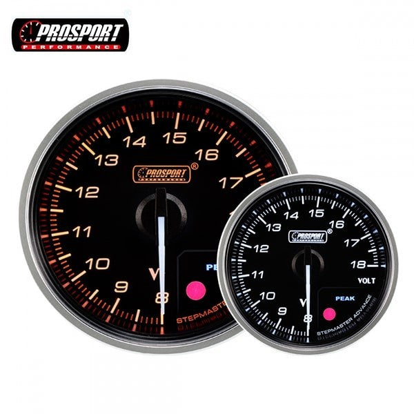 Prosport Supreme 52mm Voltmeter Rood Wit