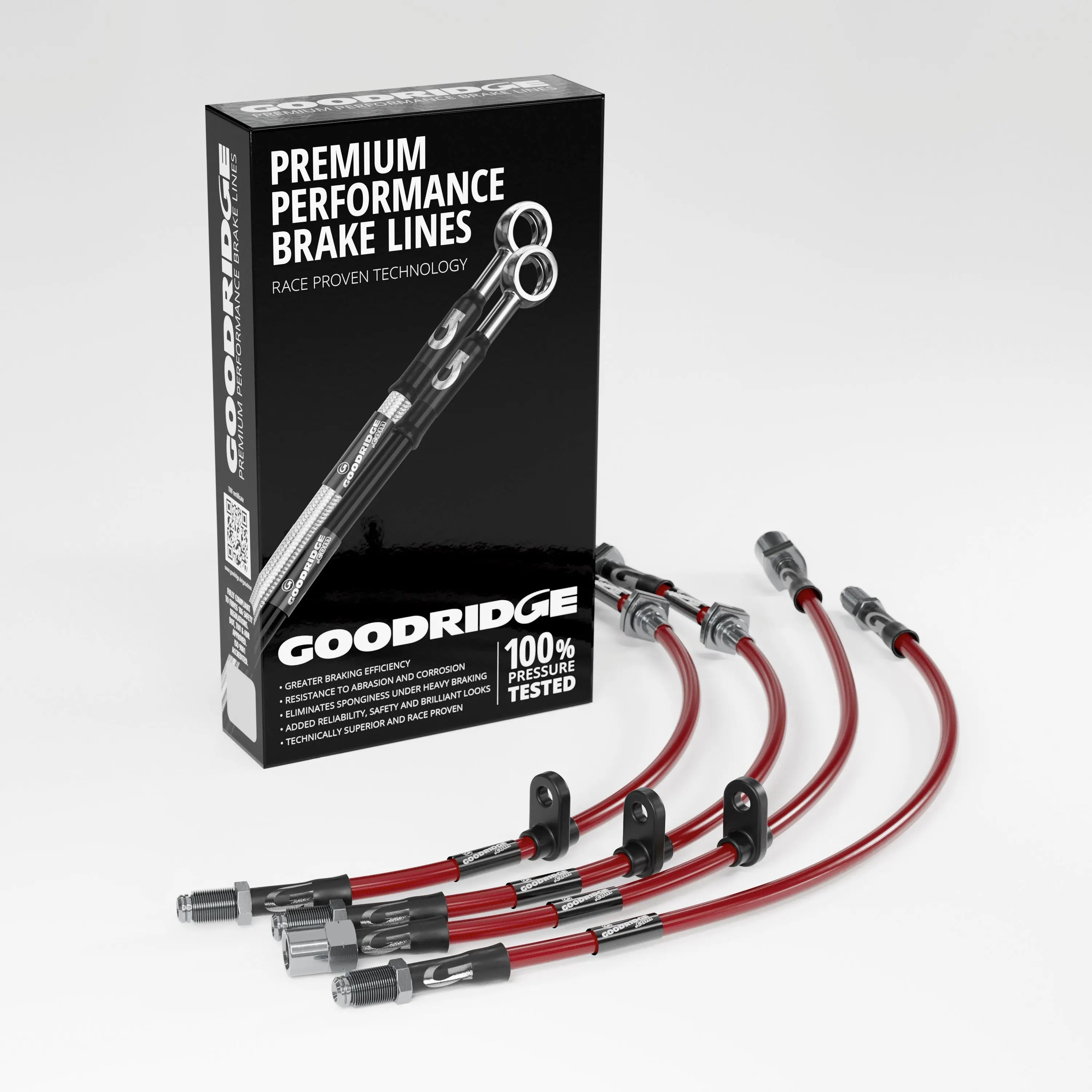 Goodridge Gevlochten remslangenset BMW 135i / 140i F2x en 335i / 340i F3x