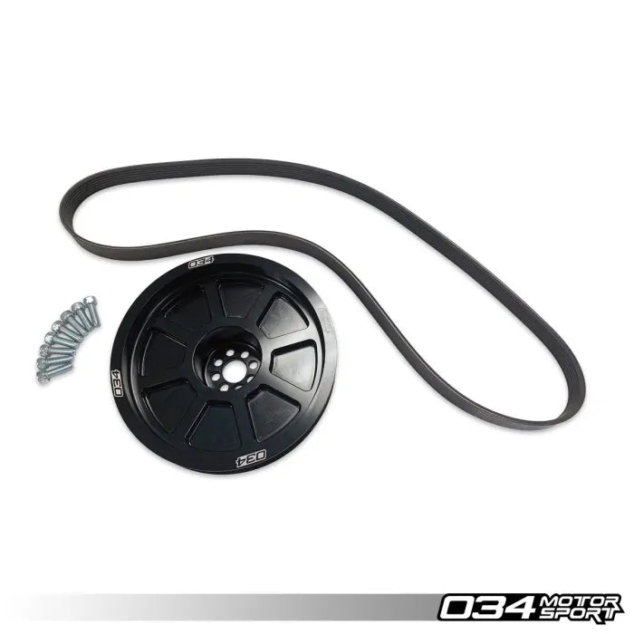 034Motorsport 3.0 TFSI Supercharger 190mm Puleggia albero motore Upgrade, B8 B8.5 Audi S4 S5 Q5 SQ5 e C7 Audi A6 A7