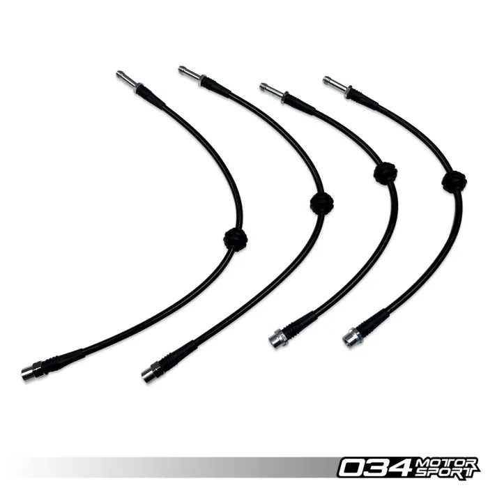 Stainless Steel Braided Brake Line Kit, B8 B8.5 Audi S4 S5 1