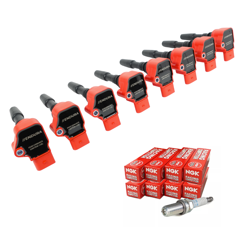 MEGADEAL : Bobines d'allumage haute performance Endura + Bougies d'allumage NGK Racing pour Audi 4.0 TFSI V8 (RS6, RS7, S6, S7, S8, A8 C7)