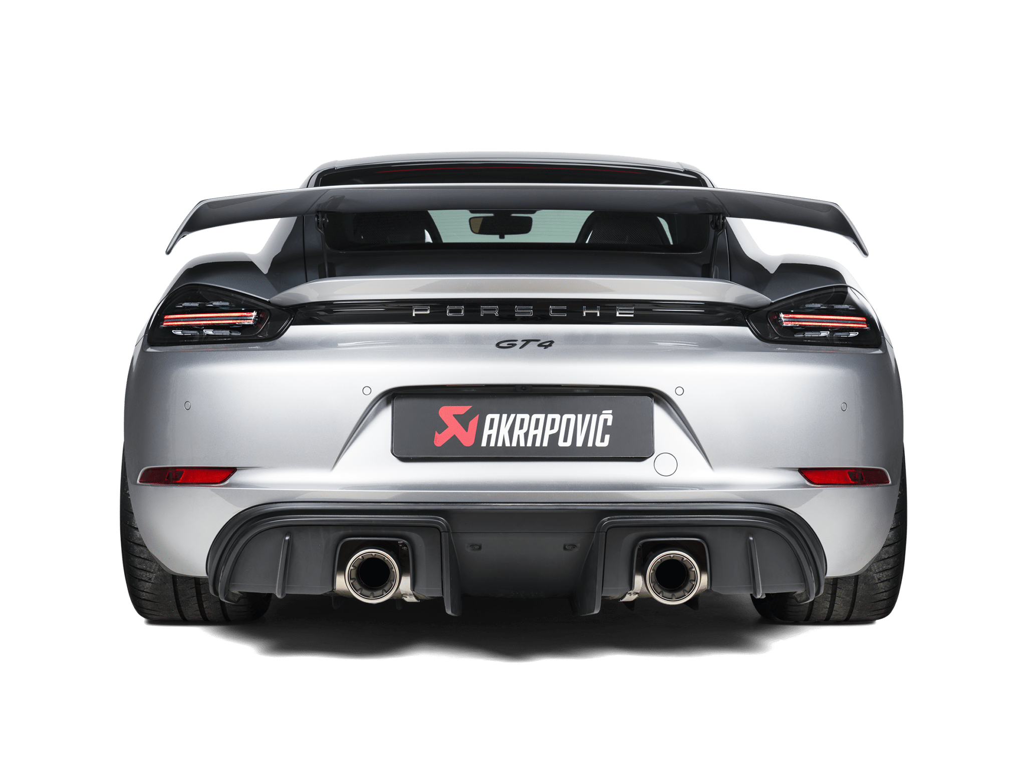 Akrapovič End Piece Set Titanium Porsche Cayman GT4 718 2