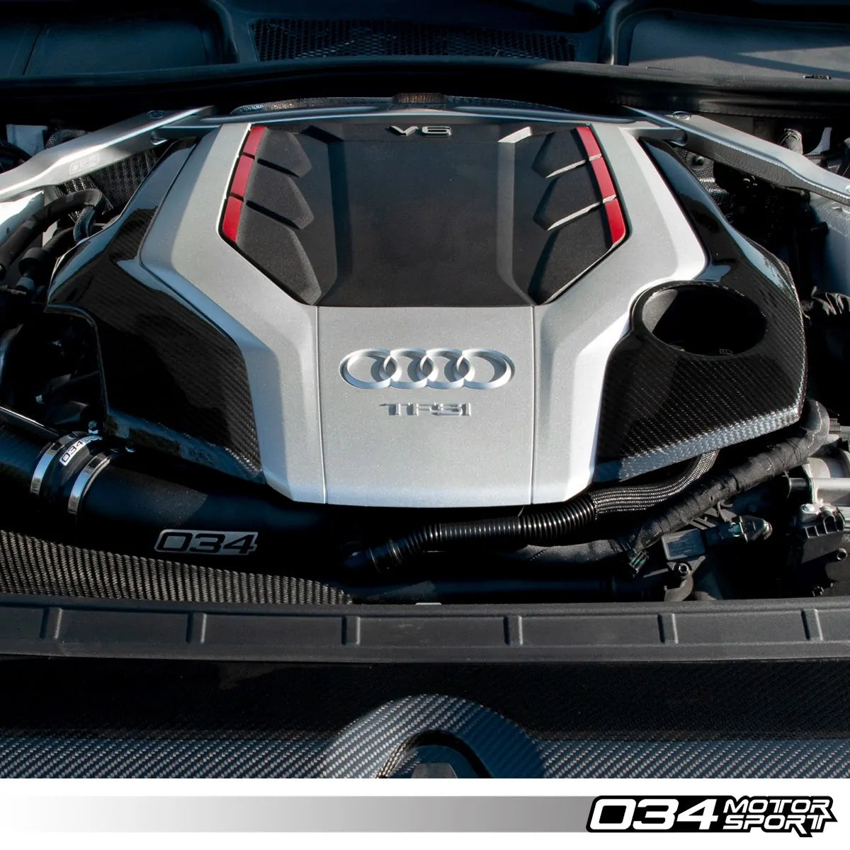 034 Motorsport Maska z włókna węglowego Audi B9 3.0T 06
