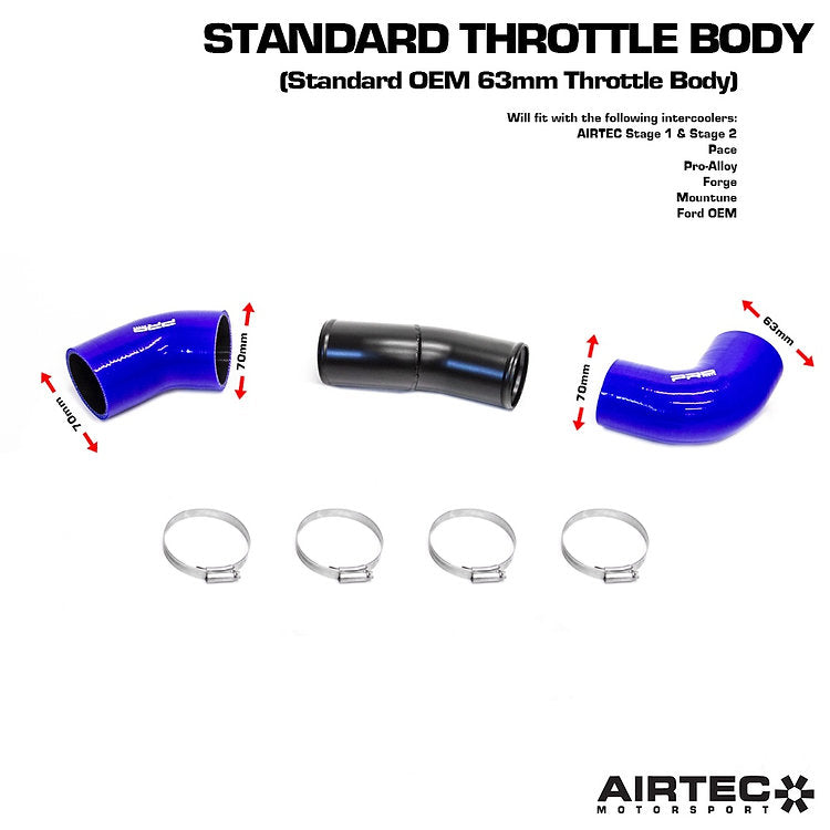 Airtec – Cold Side Boost Pipe 70mm – Ford Focus MK2 RS