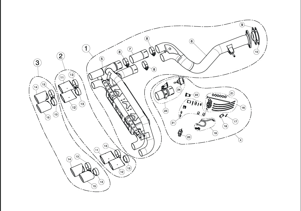 Sorties d'échappement Akrapovic en fibre de carbone - BMW Série 1 M Coupé E82