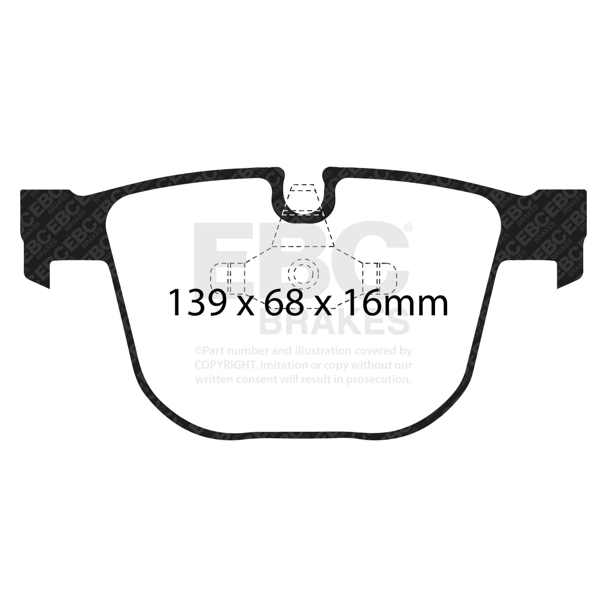 EBC Yellow Stuff remblokken achteras BMW 1M / 135i E82 en M3 E9x / M5 E60