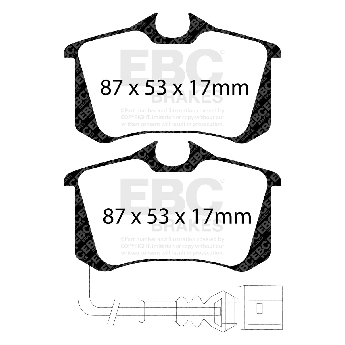 EBC Yellow Stuff remblokken achteras Seat Ibiza Cupra 6L