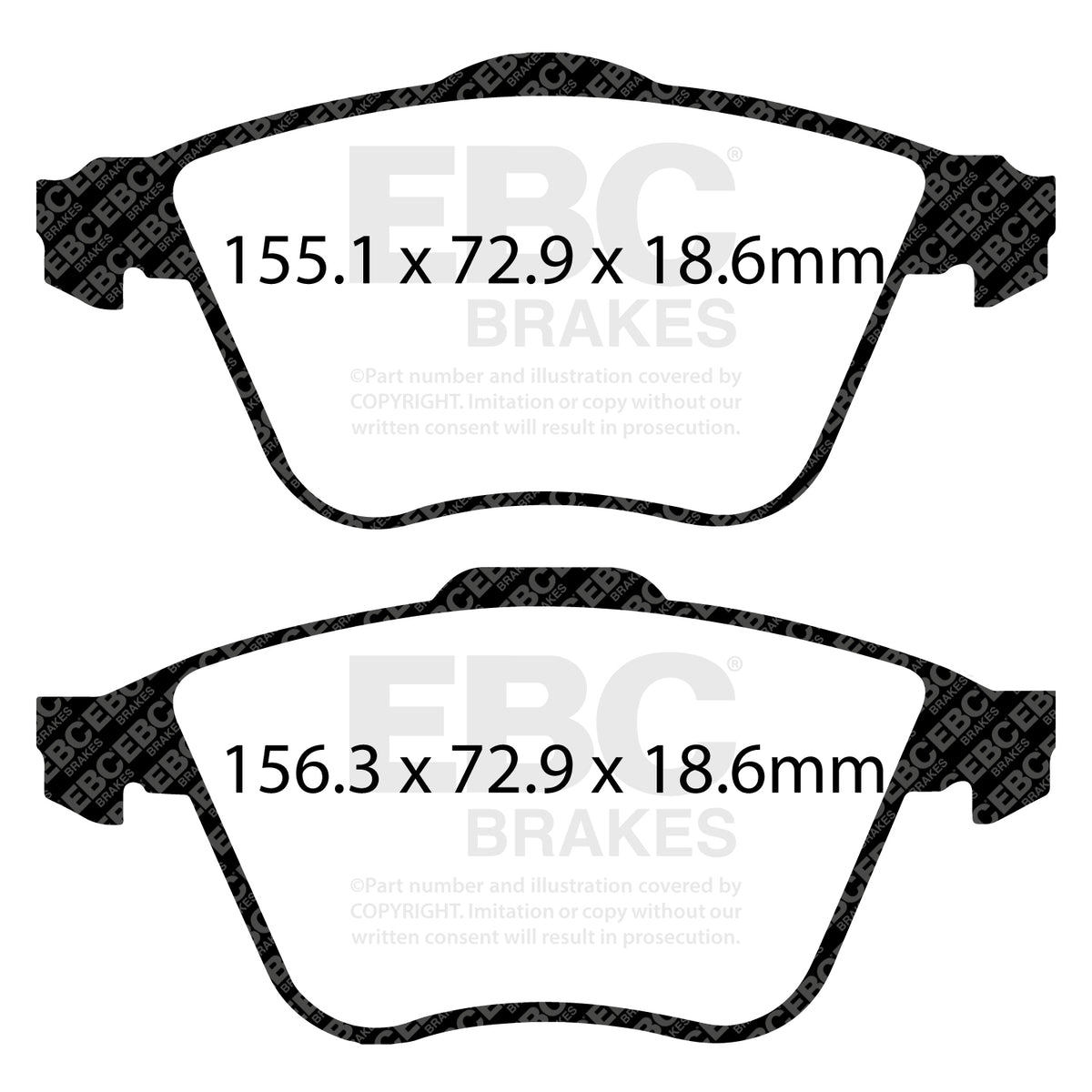 EBC Yellow Stuff remblokken vooras Ford Focus 2 ST / Mazda 3 MPS