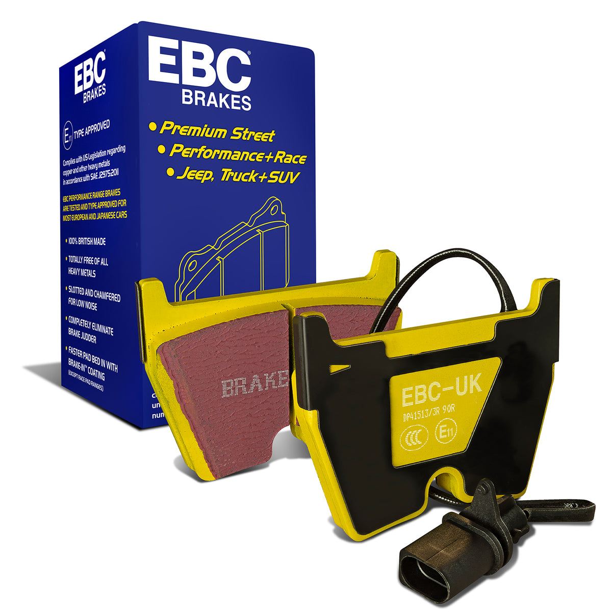 EBC Yellow Stuff remblokken vooras Audi RS3 8V / 8.5V / TT RS 8S