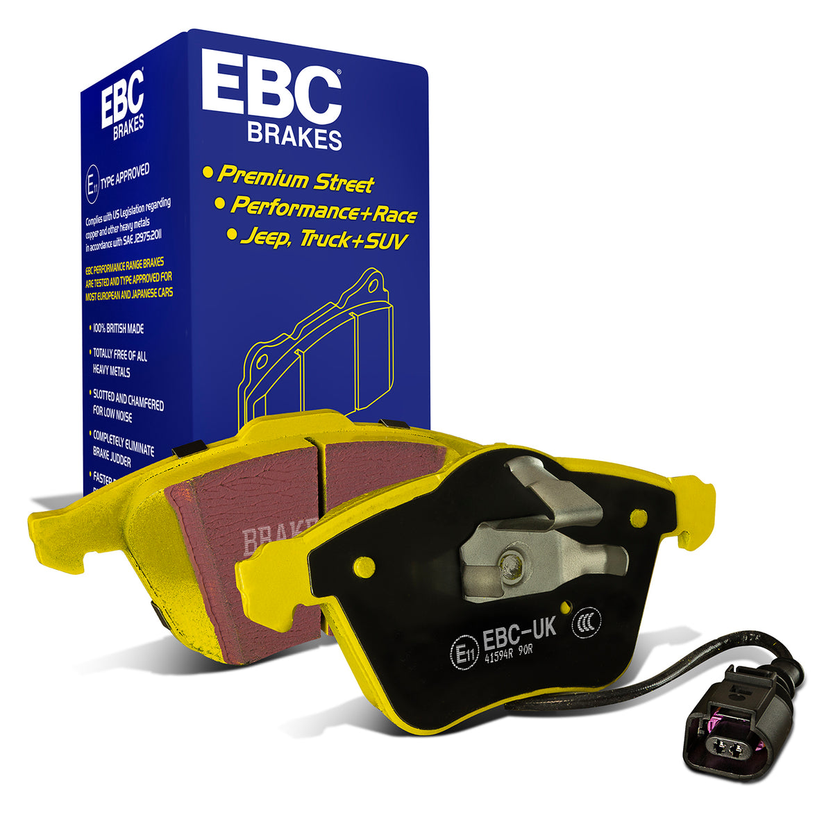 EBC Yellow Stuff remblokken vooras Audi S3 8P / A3 8P 3.2 / Leon 2 Cupra / Golf 5 R32 / Golf 6 R / Scirocco R