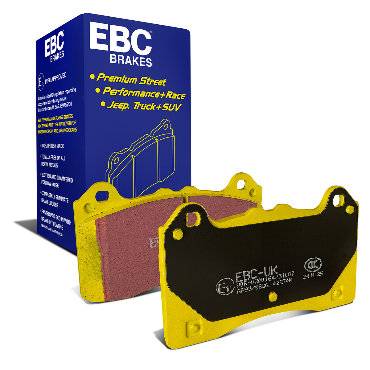 EBC Yellow Stuff remblokken vooras Ford Focus 3 RS