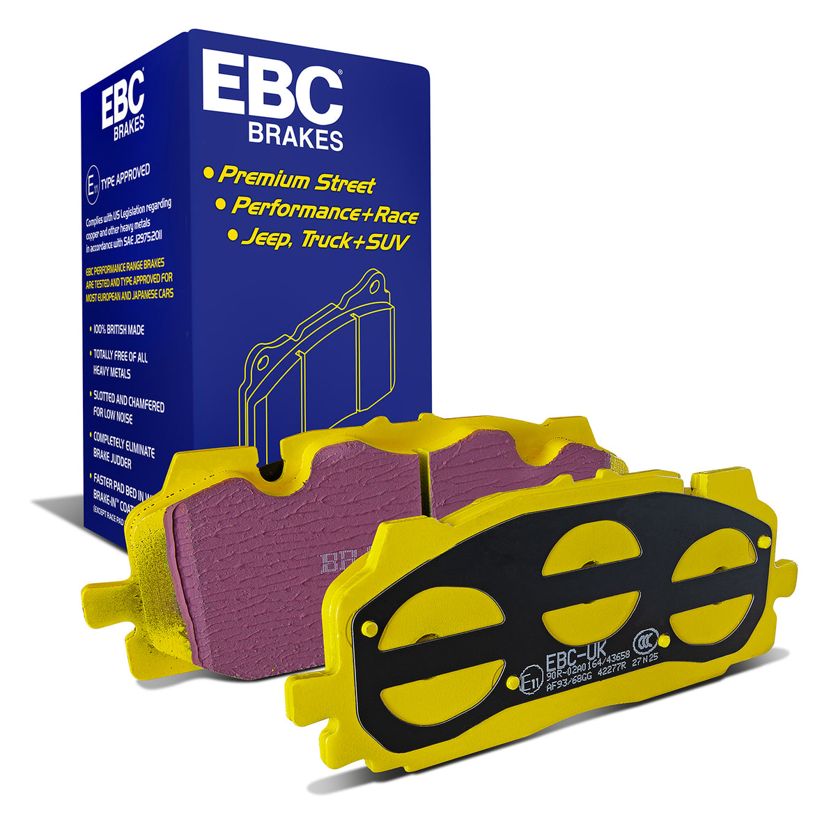 EBC Yellow Stuff remblokken vooras Audi RS3 8Y / S5 F5 / RS4 B9 / RSQ3 F3 / Formentor VZ5