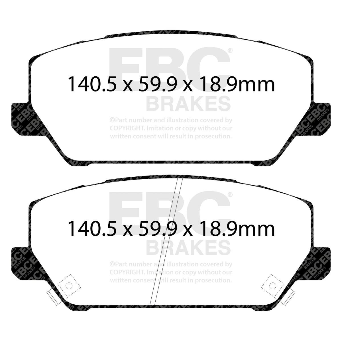 EBC Yellow Stuff remblokken vooras Hyundai I30N