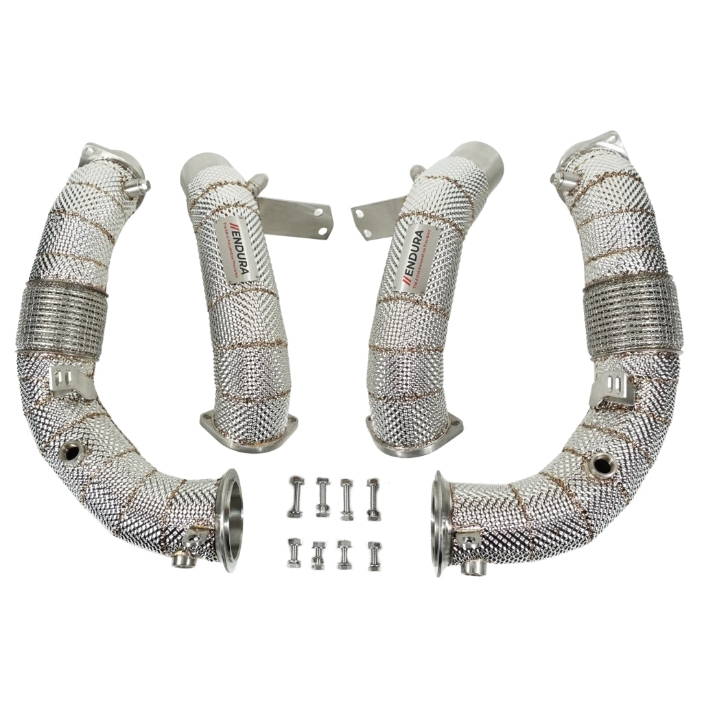 Endura - Downpipe BMW M850i xDrive V8 N63B 4.4 - Decat / Sport cat - Osłona termiczna