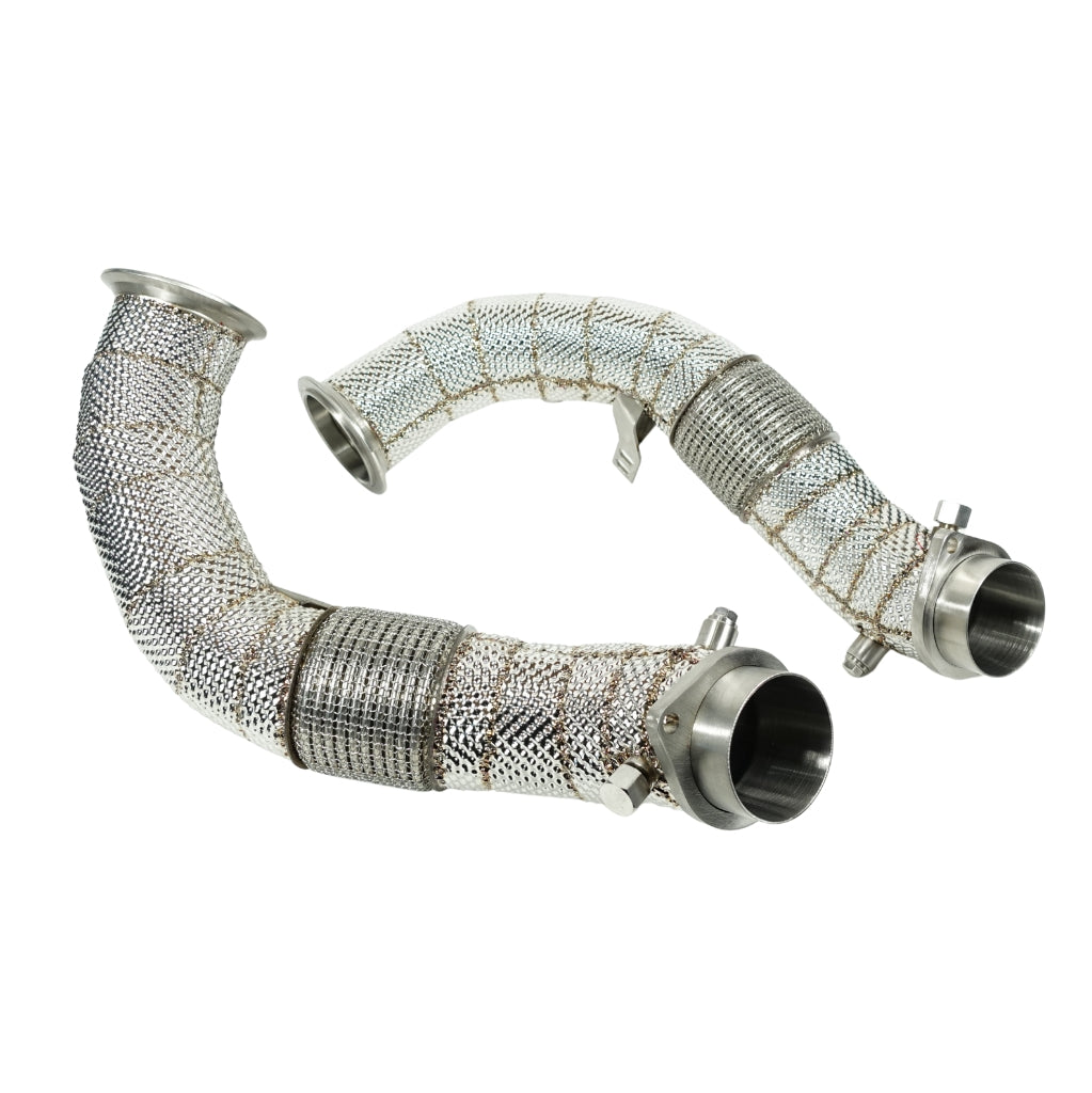 Endura - Downpipe BMW M850i xDrive V8 N63B 4.4 - Decat / Sport cat - Hitteschild