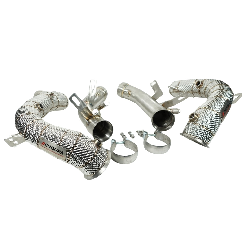 Endura - Downpipe Mercedes E63 / E63S AMG W213 OPF - Decat / Sport cat - Osłona termiczna