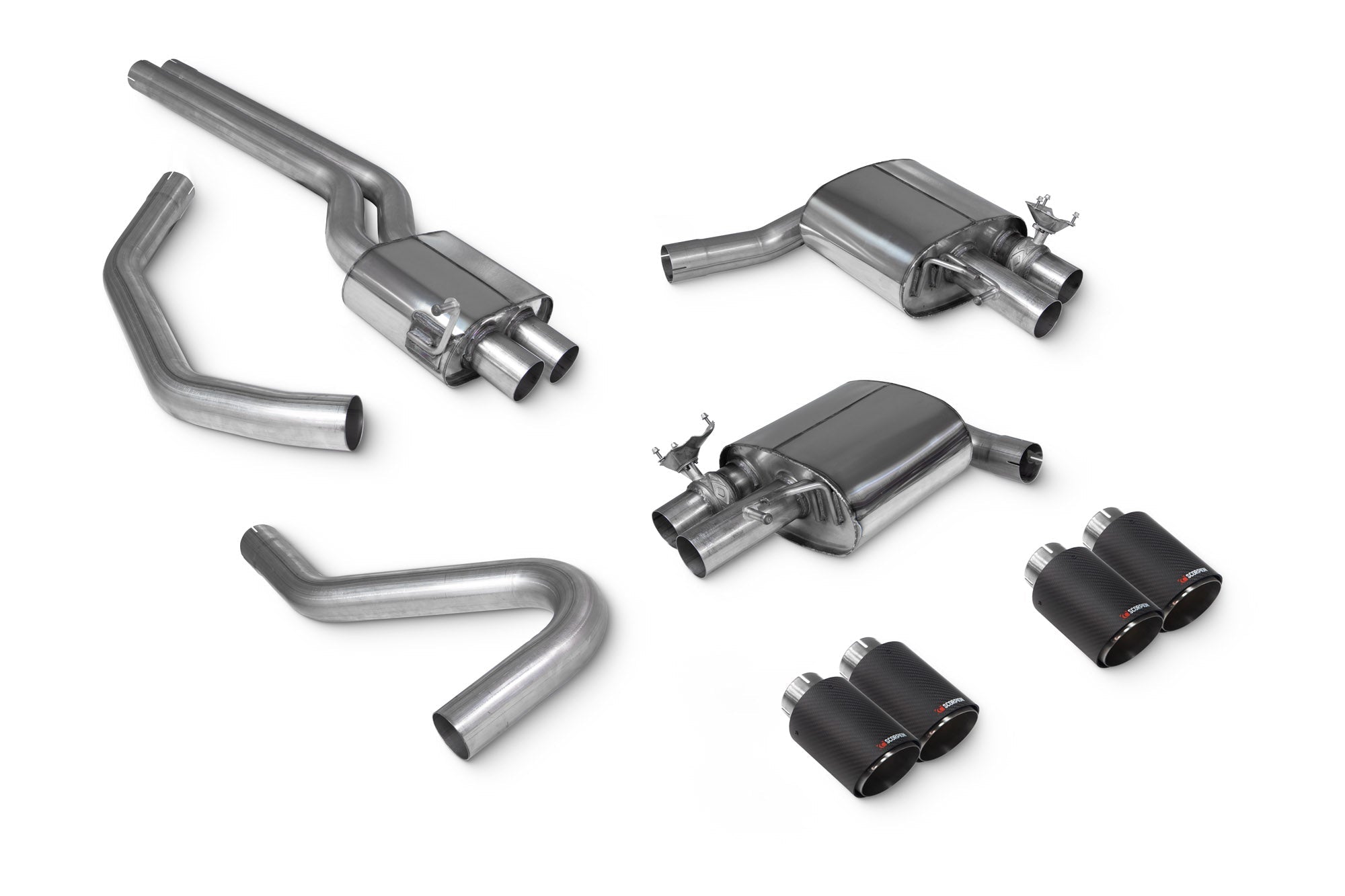 Scorpion Half uitlaat Audi S4 B9-14