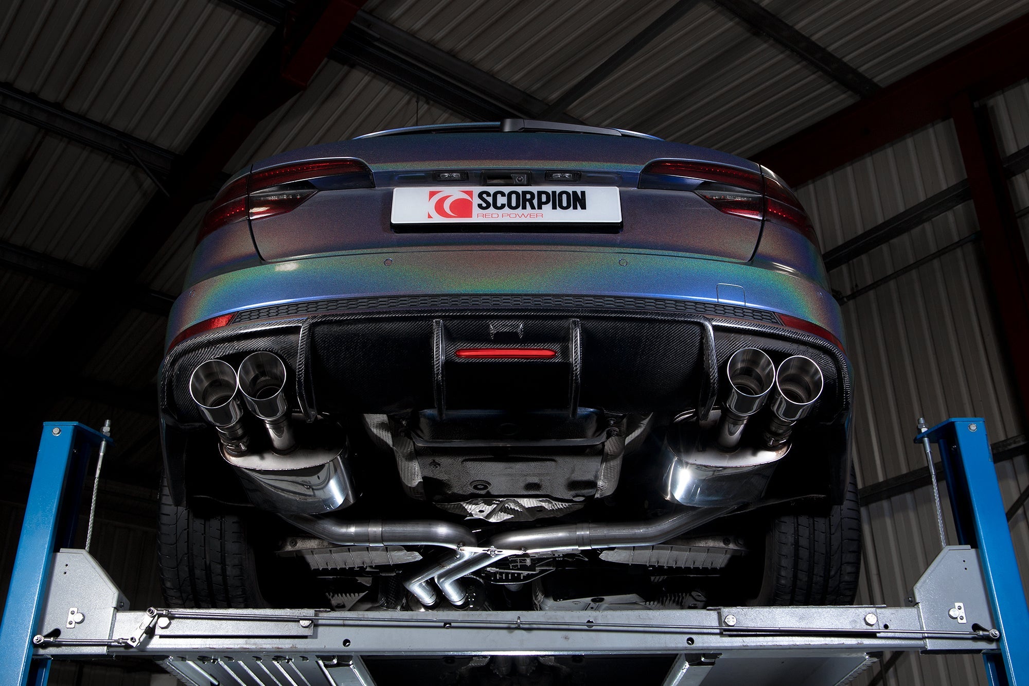 Scorpion Half uitlaat Audi S4 B9-19