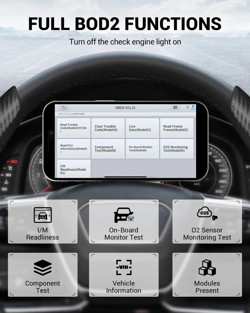XTOOL A30M OBD2 Diagnose Scanner Bluetooth CAN FD FCA AutoAuth