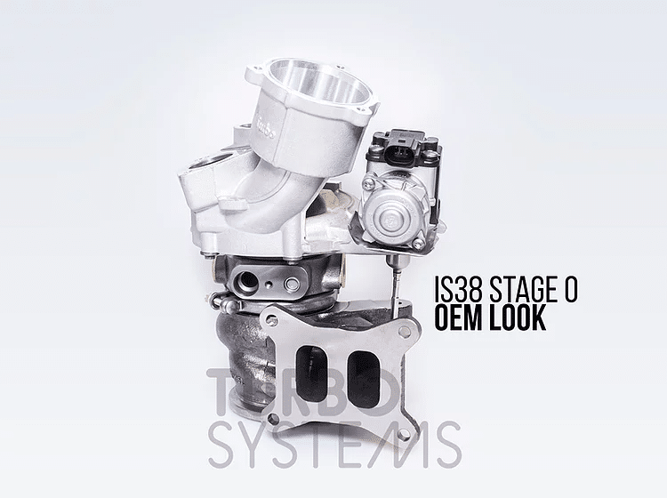 TurboSystems Hybrid turbo Stage 0 IS38 Audi S3 8V / Golf 7R 2.0 TSI 4