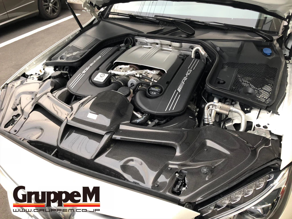 Admisión de aire de carbono del grupo M Mercedes C63 AMG W205 1