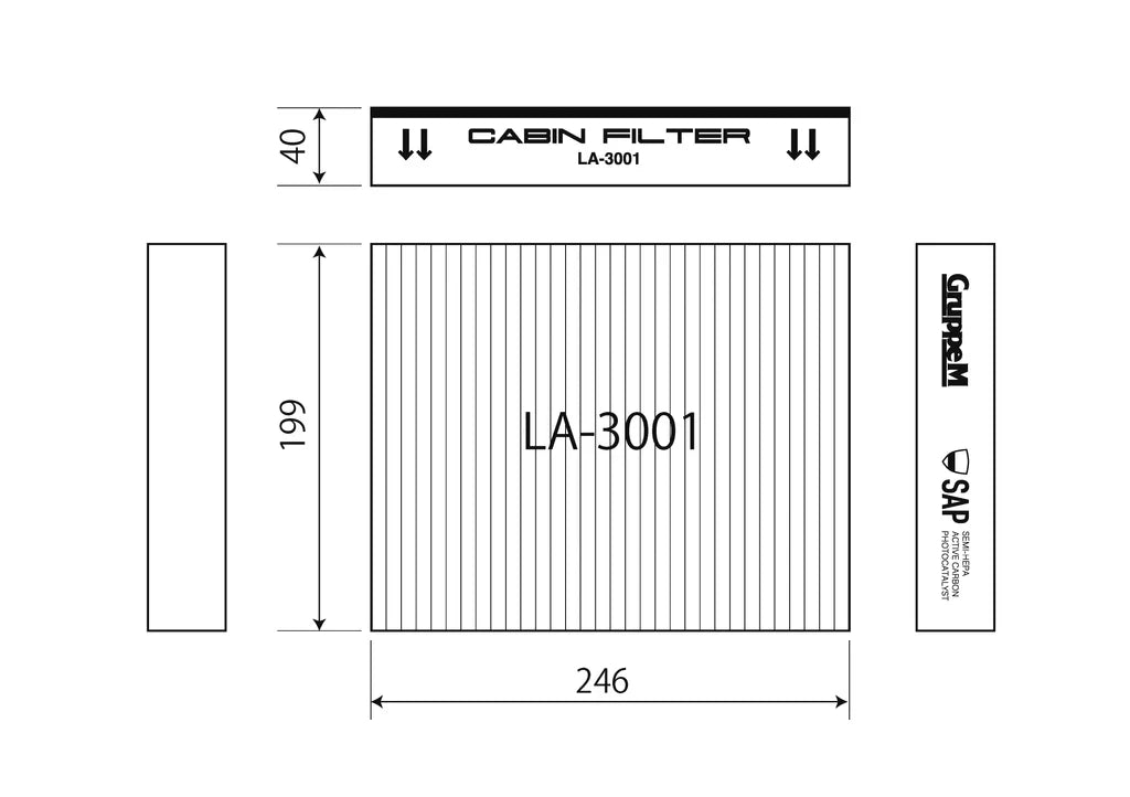 Groupe M Filtre Hepa BMW 1 2 3 M3 M4 M2 3