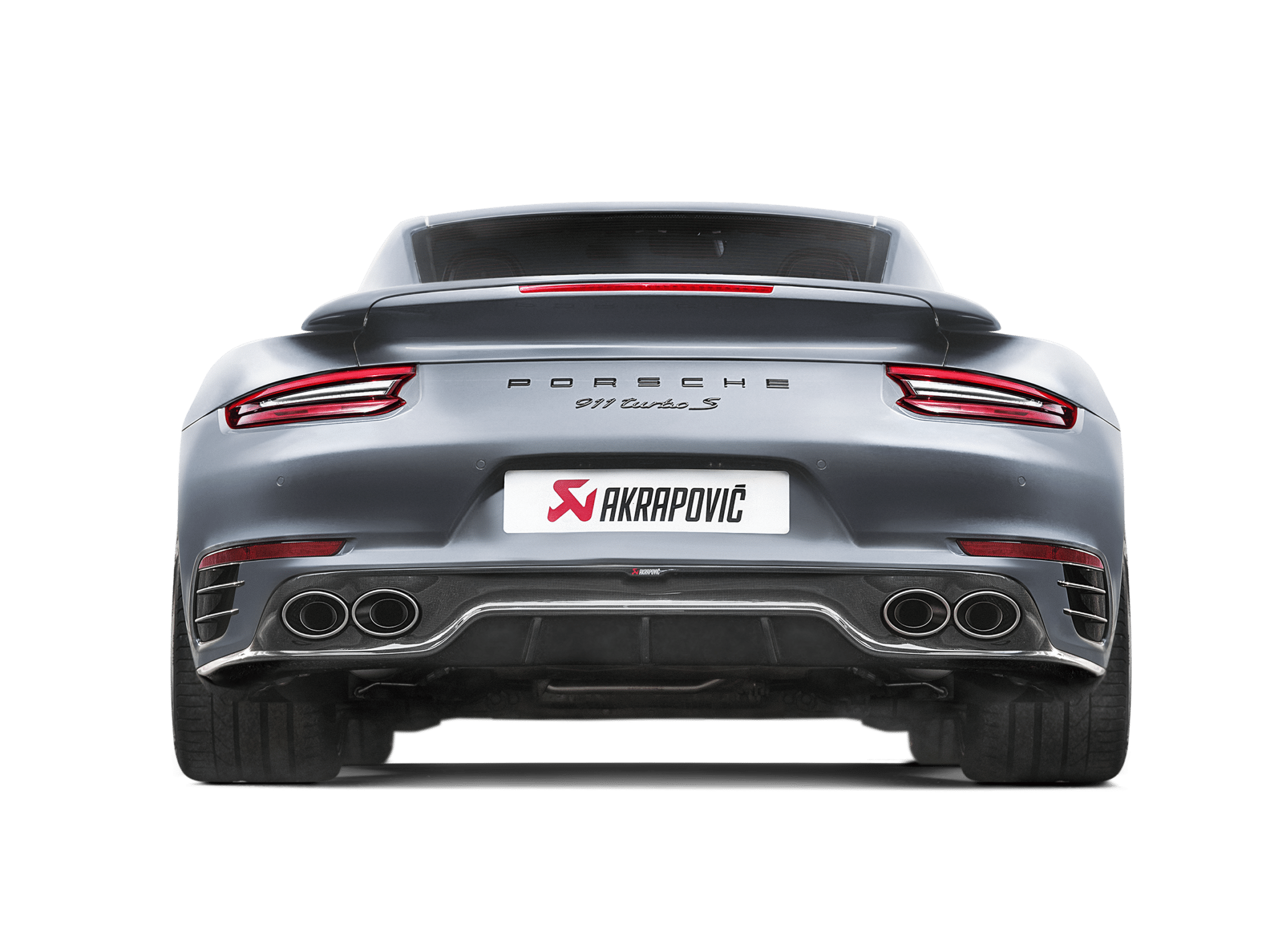 Dyfuzor Akrapovič Wysoki Połysk Porsche 911 Turbo S 991.2 2