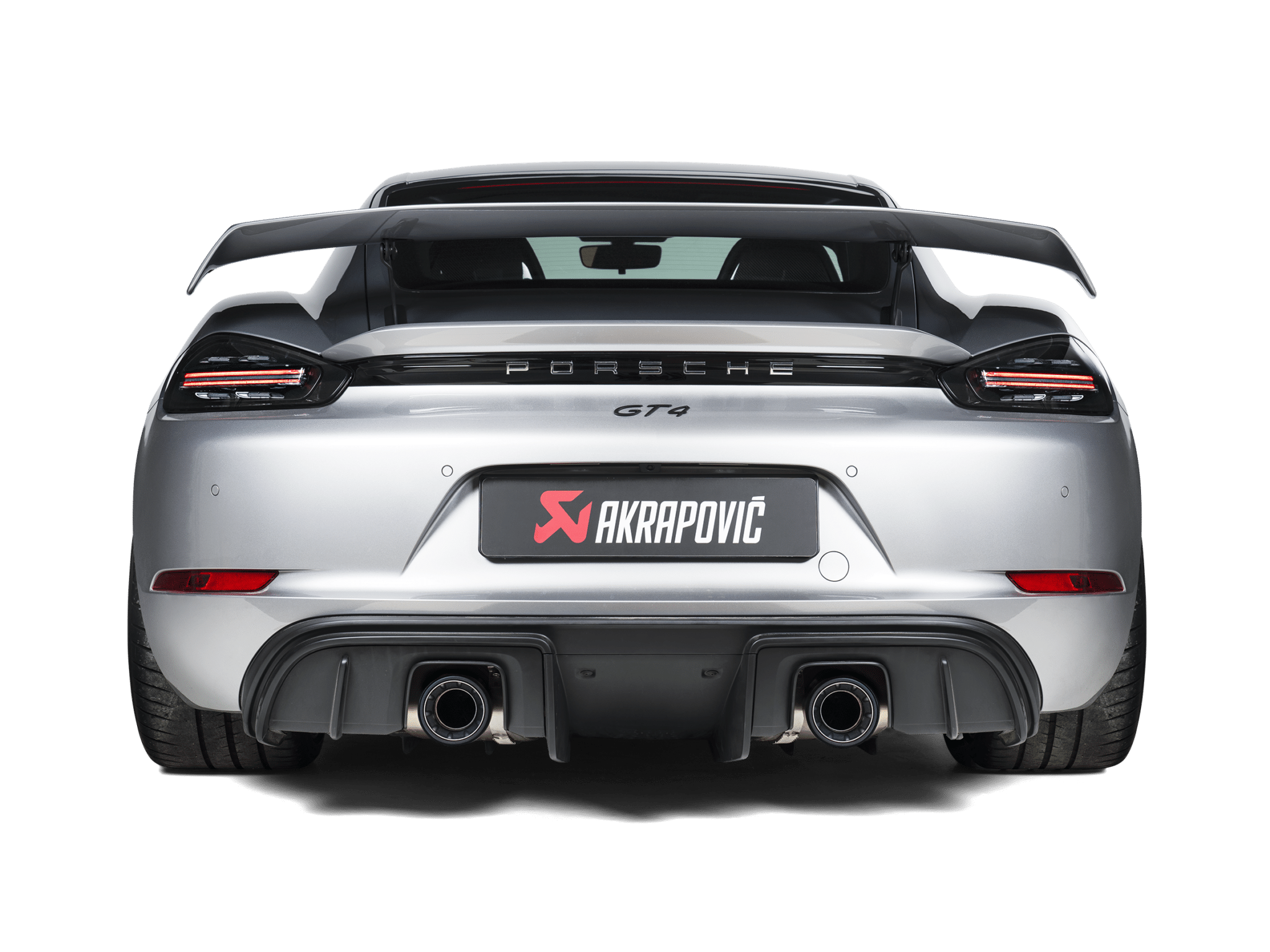 Embouts de porte Akrapovic en titane pour Porsche Cayman GT4 718 2