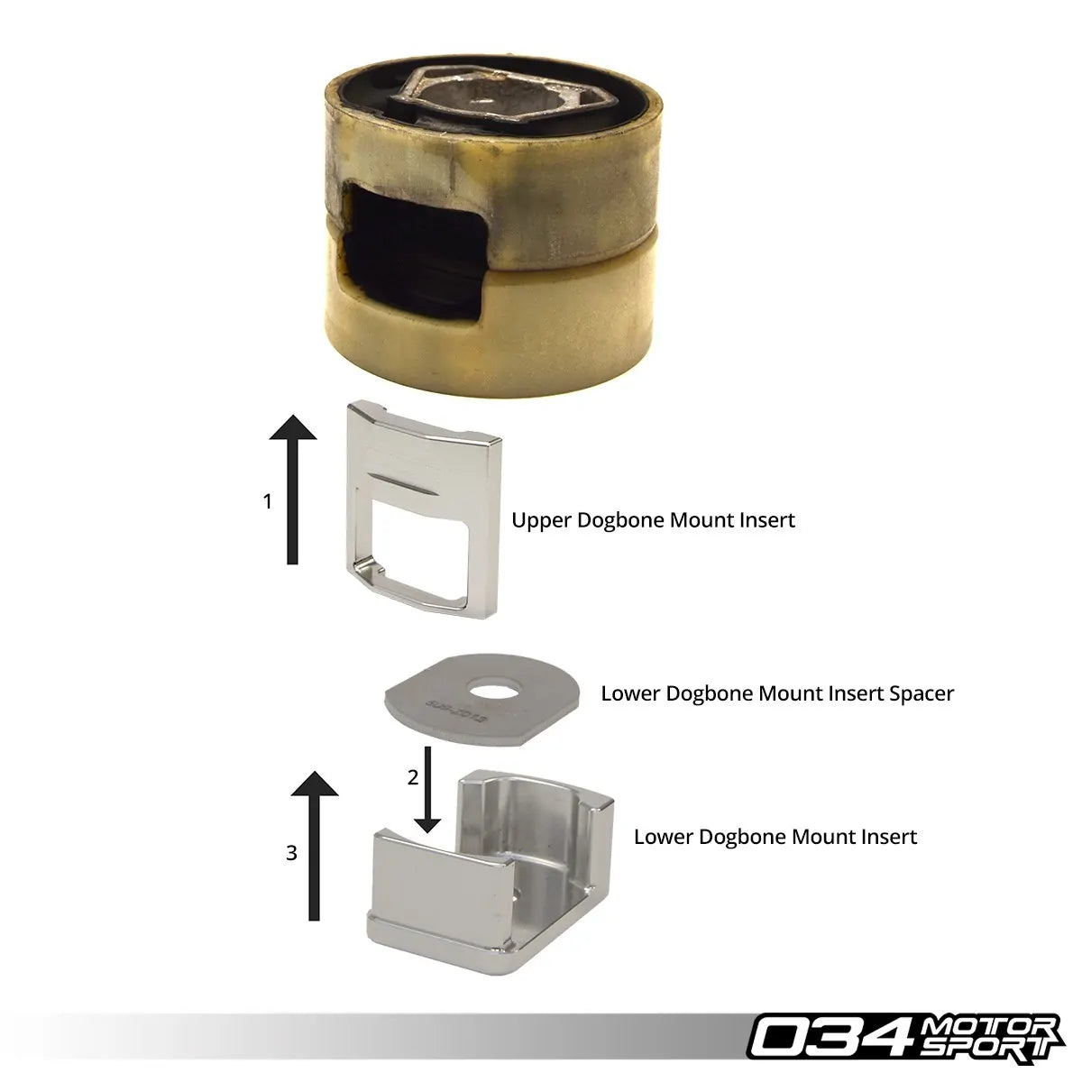 Insert de montage en forme d'os de chien en aluminium, pour Volkswagen Golf Jetta GTI GLI et 8J 8P Audi TT A3 09 2009+ MkV MkVI