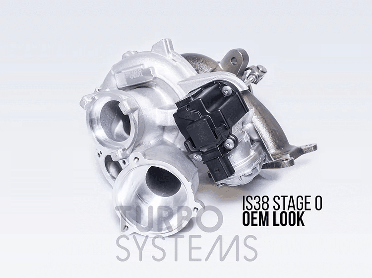 TurboSystems Hybrid turbo Stage 0 IS38 Audi S3 8V / Golf 7R 2.0 TSI 7