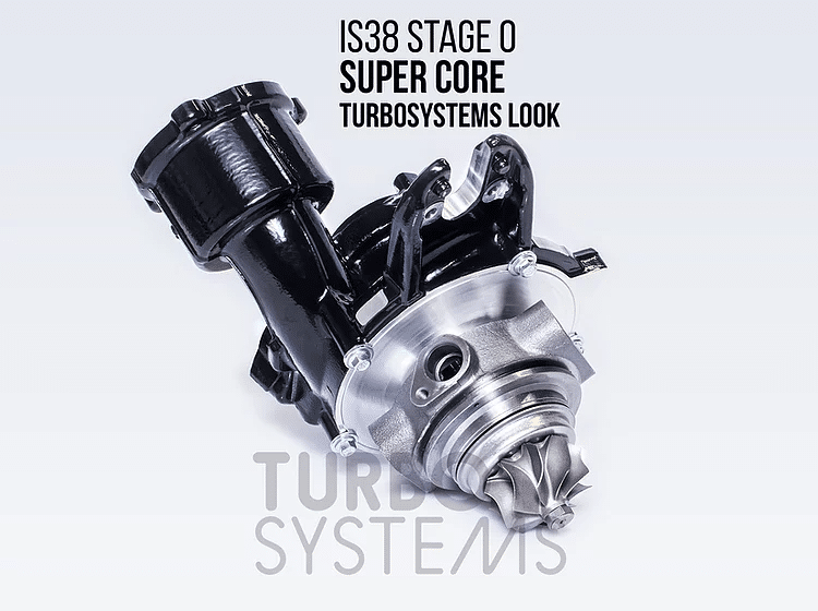 TurboSystems Hybrid turbo Stage 0 IS38 Audi S3 8V / Golf 7R 2.0 TSI 5