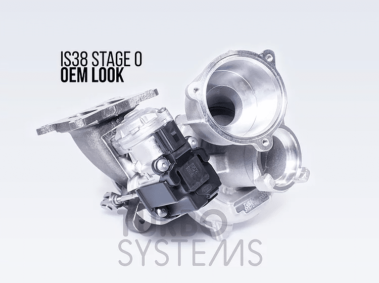 TurboSystems Hybrid turbo Stage 0 IS38 Audi S3 8V / Golf 7R 2.0 TSI 8