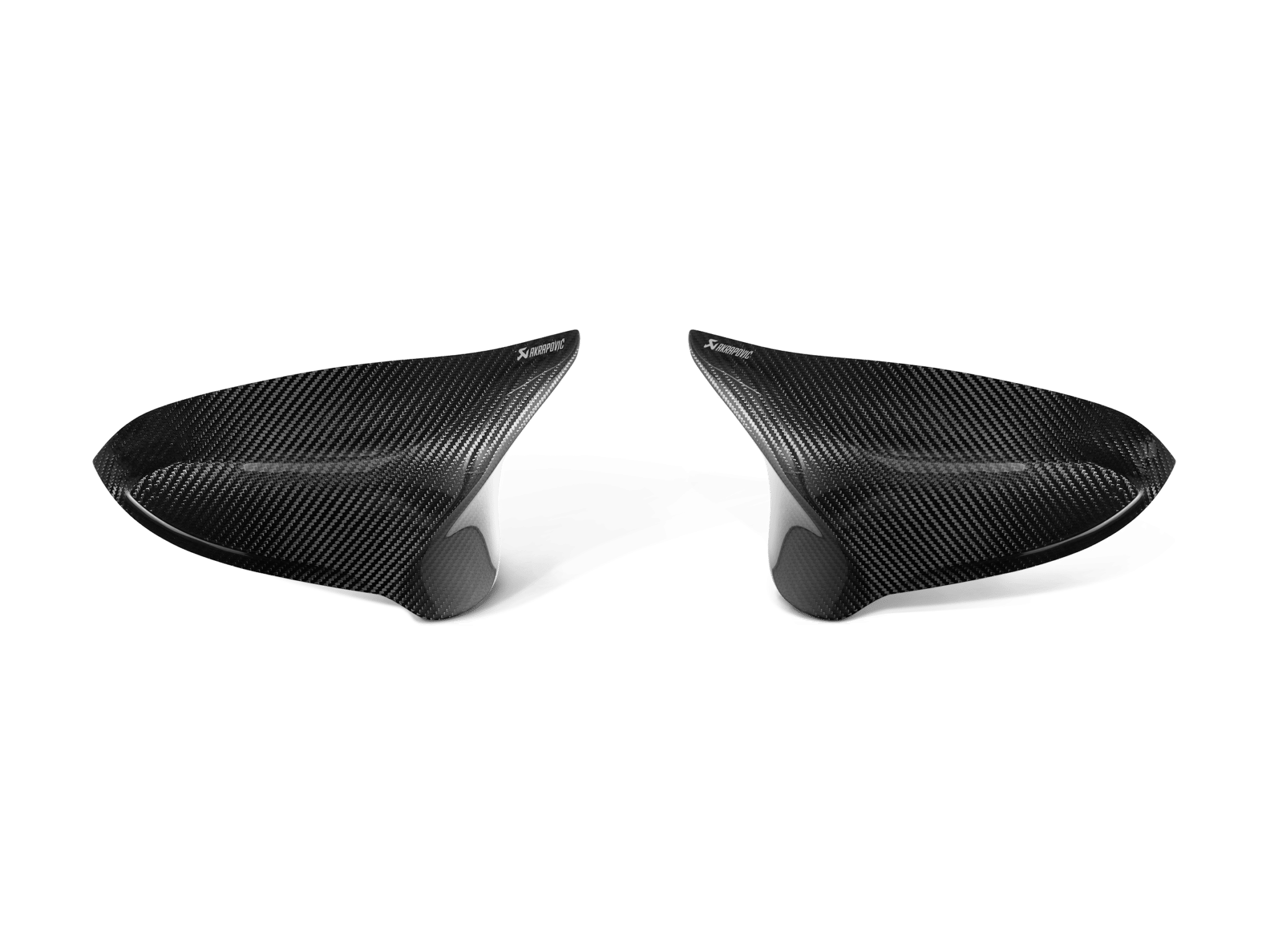 Ensemble de coques de rétroviseurs Akrapovič en carbone brillant pour BMW M4 et M2