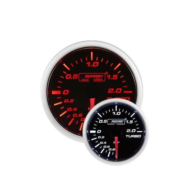 Manomètre de pression de suralimentation mécanique Prosport 52 mm Rouge Blanc