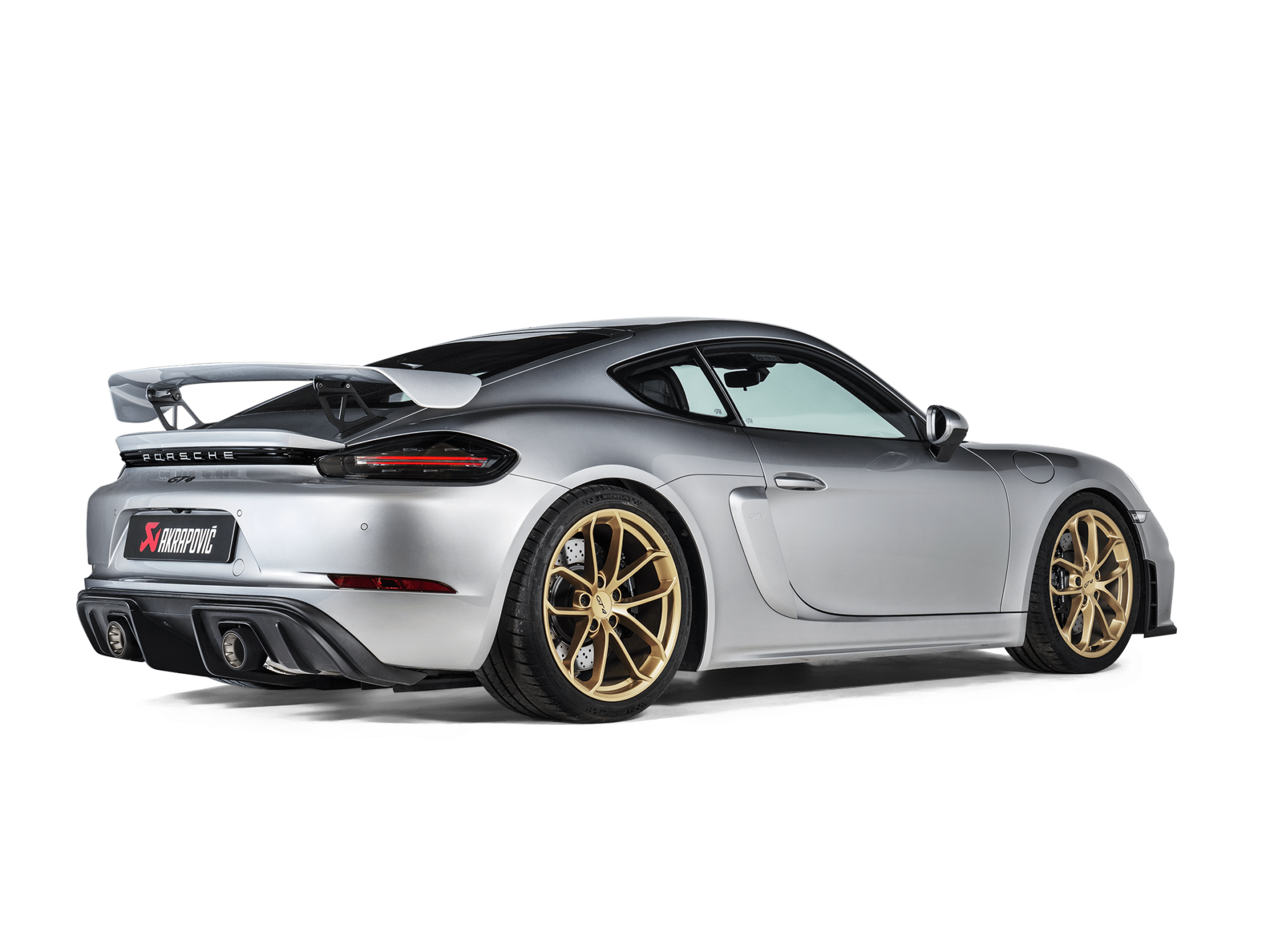 Embouts de porte Akrapovic en titane pour Porsche Cayman GT4 718 3