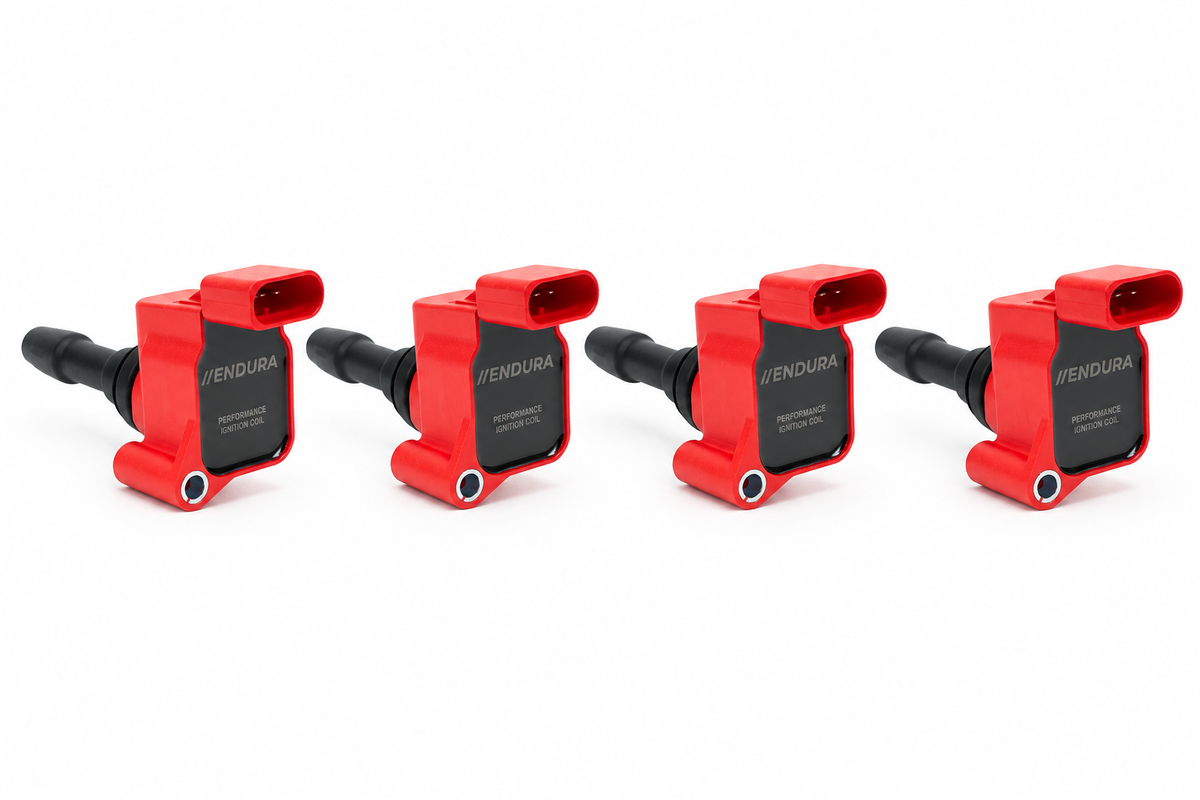 Set van 4 Endura Performance bobines voor VAG 1.5 TSI EA211, Golf 7/8, Leon en A3, op witte achtergrond