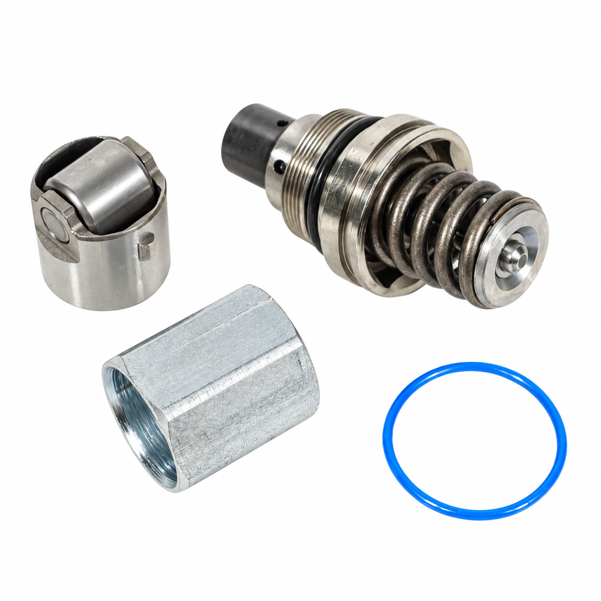 Endura HPFP brandstofpomp-upgradekit voor 2.0 TSI EA888.3 MQB, met pompinsert, nokvolger, montagegereedschap en blauwe afdichtring