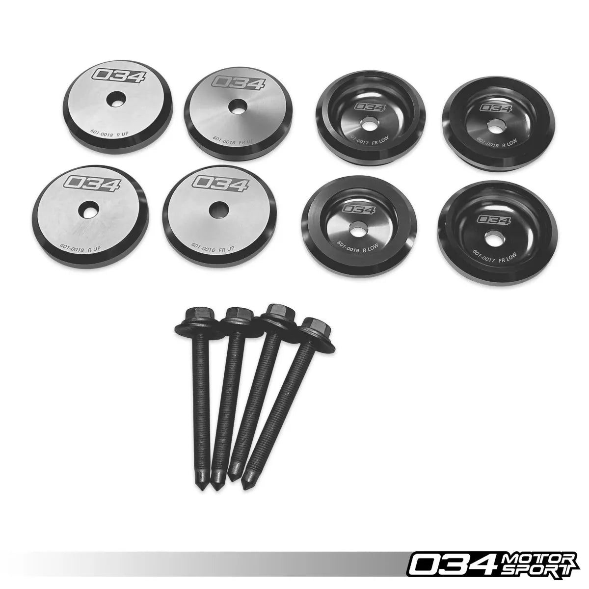 Silentblocs de berceau avant en aluminium usiné 034 Motorsport, 02