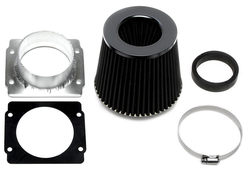 Sportluchtfilter zwart met adapterplaat BMW 3 Serie E30 en E36 316i 318i