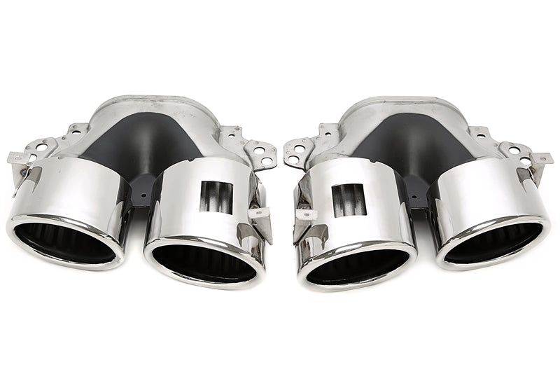 Uitlaatsierstukken double design chroom Mercedes A-Klasse W177 en CLA C118