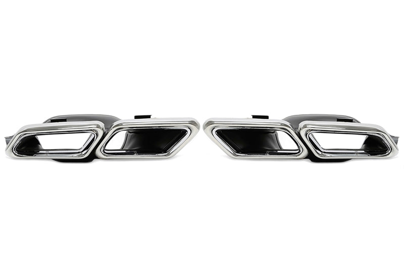 Uitlaatsierstukken double design chroom Mercedes E-Klasse W212 en S-Klasse W222