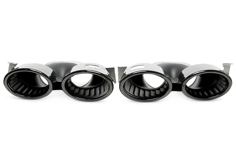 Uitlaatsierstukken double design zwart Mercedes A-Klasse W177 en CLA C118