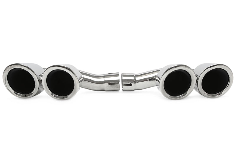 Uitlaatsierstukken double design ovaal chroom Porsche Cayenne 9Y0 2