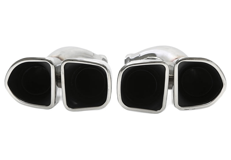Uitlaatsierstukken double design vierkant chroom Porsche Cayenne 958.2 / 92A 2